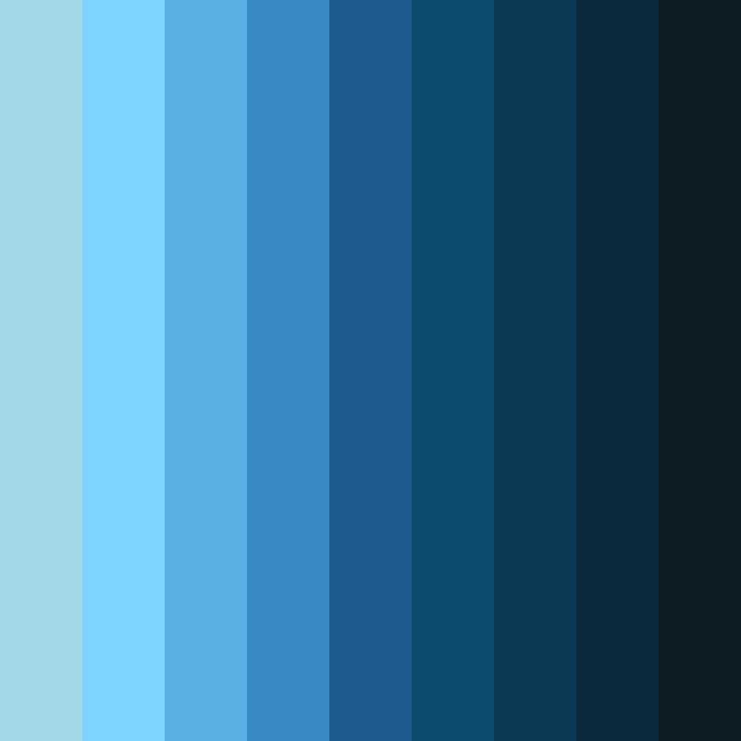 Download neon blue color palette PNG image (square)