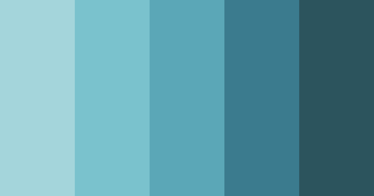 Download aqua serenity color palette PNG image (landscape)