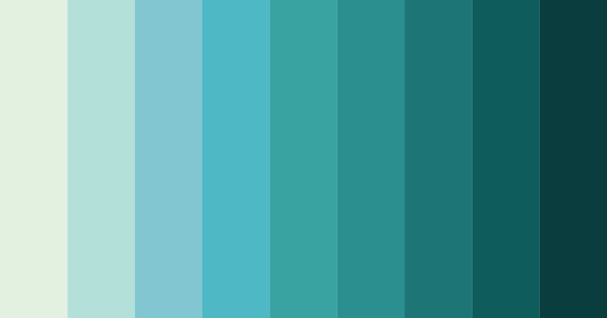Download teal season color palette PNG image (landscape)