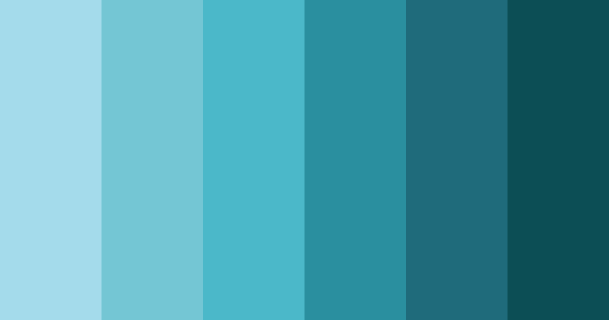 Download aqua serenity color palette PNG image (landscape)