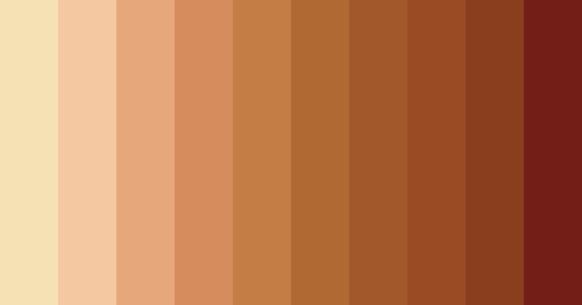 Download brown cookie color palette PNG image (landscape)