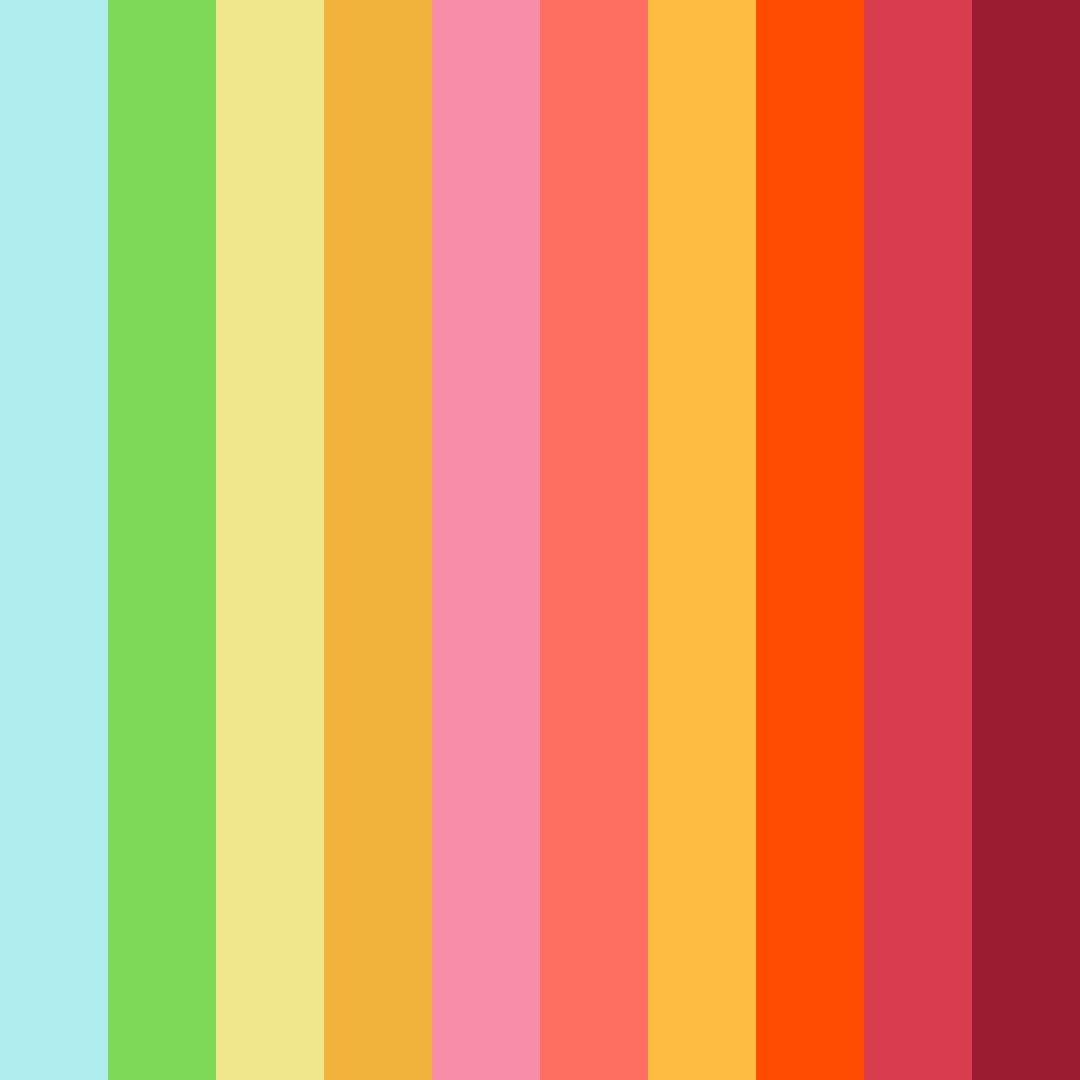 Download tropical oasis color palette PNG image (square)