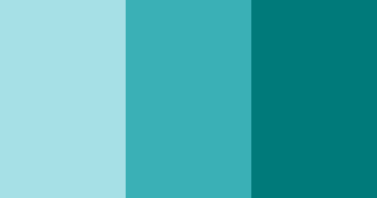 Download tropical teal harmony color palette PNG image (landscape)