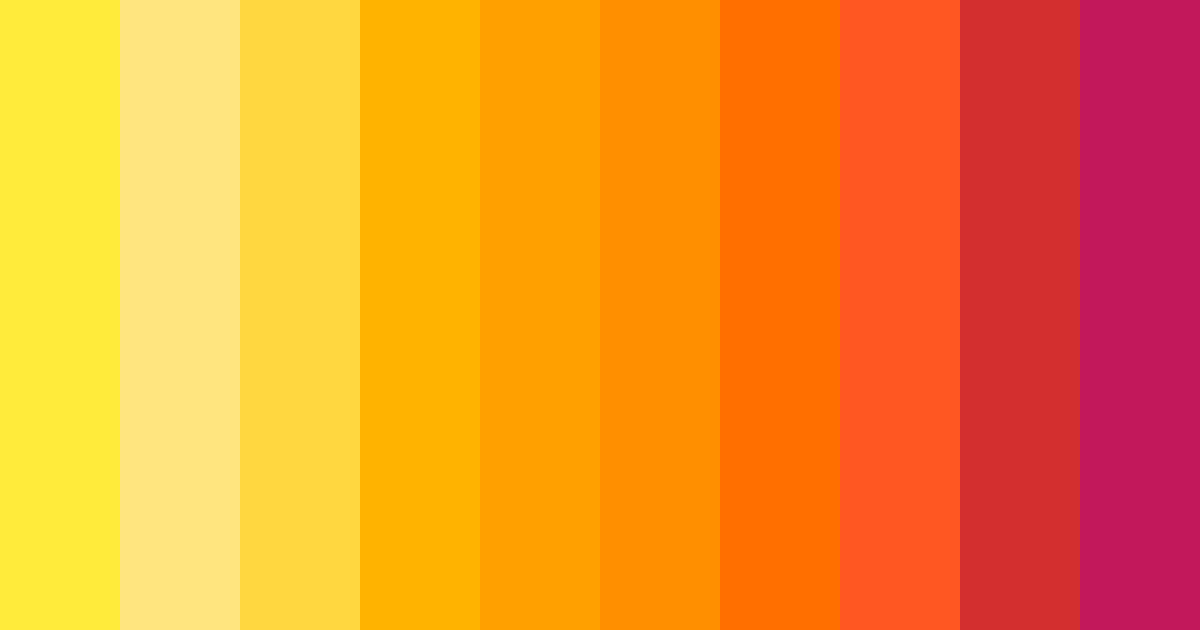 Download warm sunset color palette PNG image (landscape)
