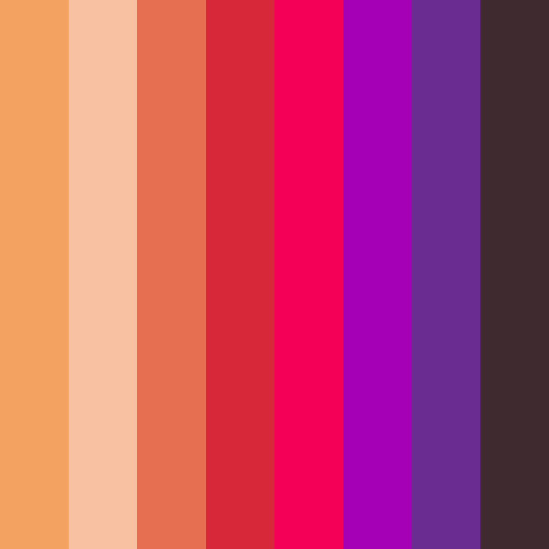 Download vibrant clown color palette PNG image (square)