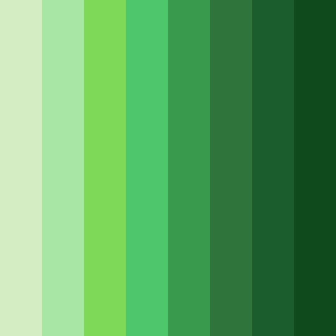 Download shades of green dress color palette PNG image (square)