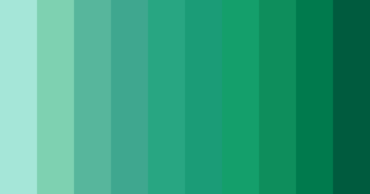 Download teal tranquility color palette PNG image (landscape)