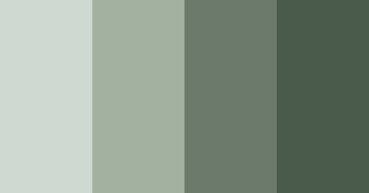 Download shades of green grey color palette PNG image (landscape)