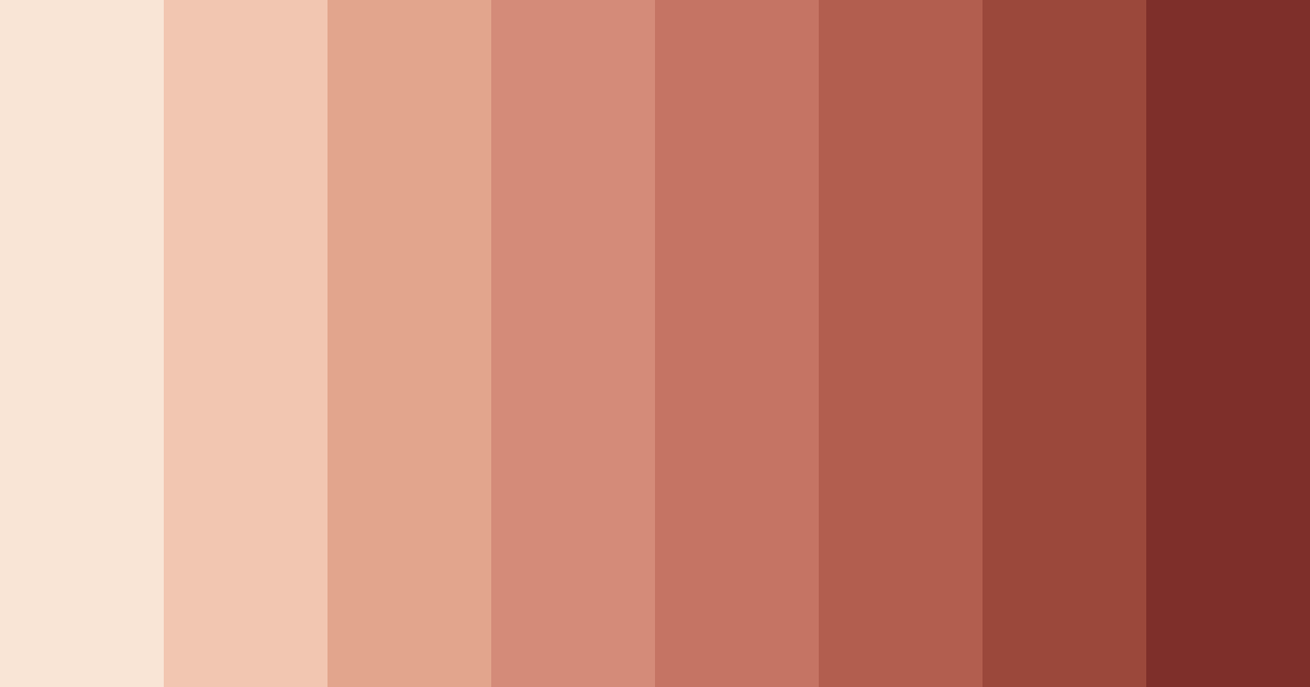 Download shades of peach color palette PNG image (landscape)