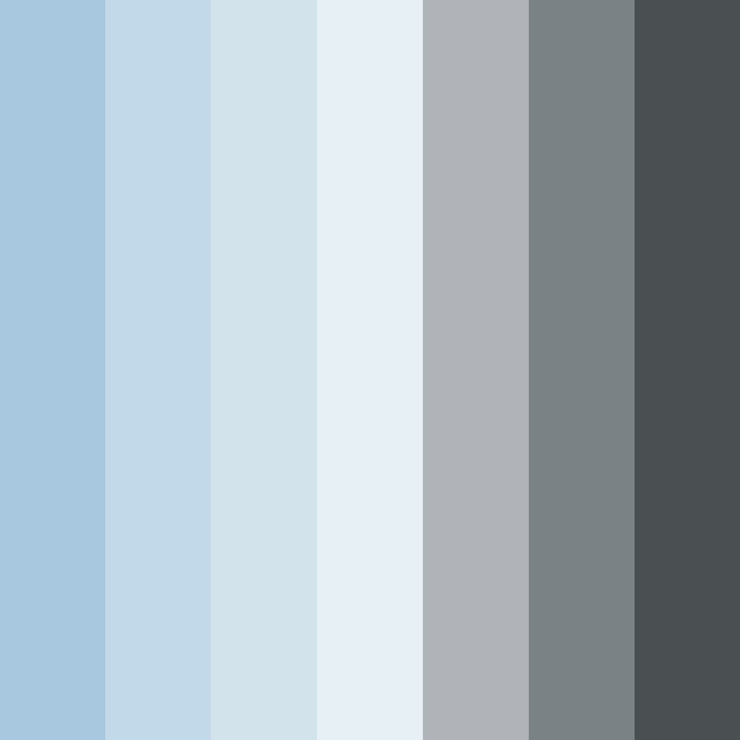 Download shades of gray and sky blue color palette PNG image (square)