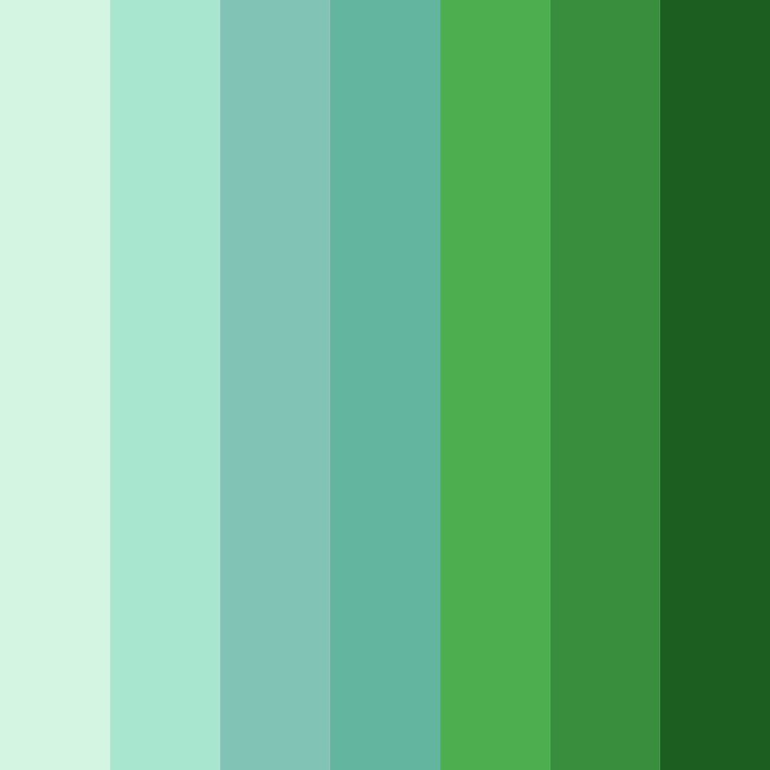 Download shades of eco green color palette PNG image (square)