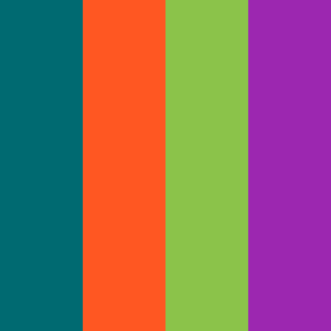 Download tropical paradise color palette PNG image (square)