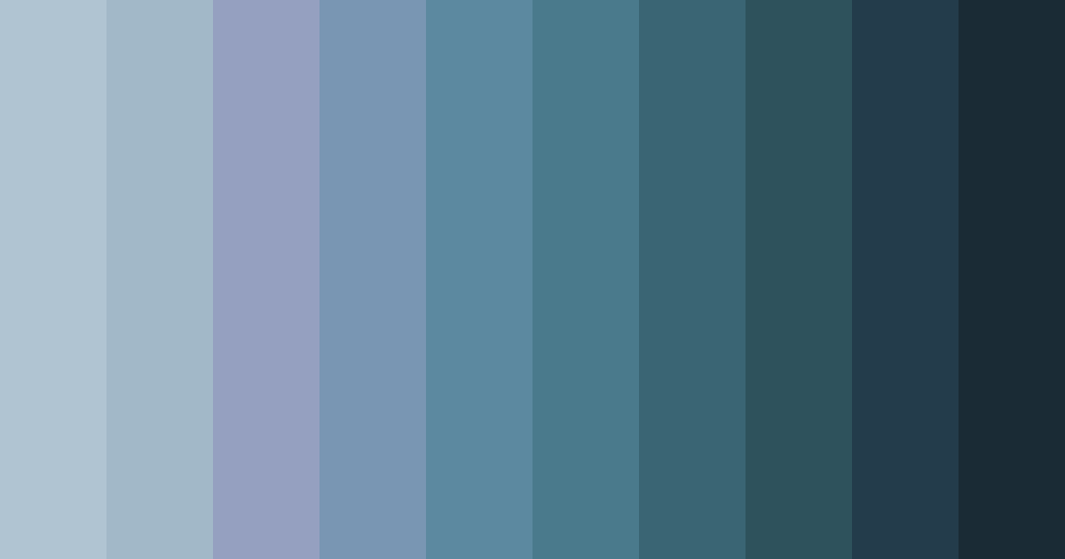 Download dusty blue shades color palette PNG image (landscape)