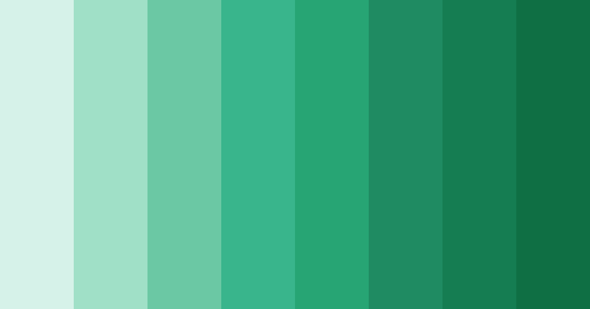 Download shades of verde color palette PNG image (landscape)
