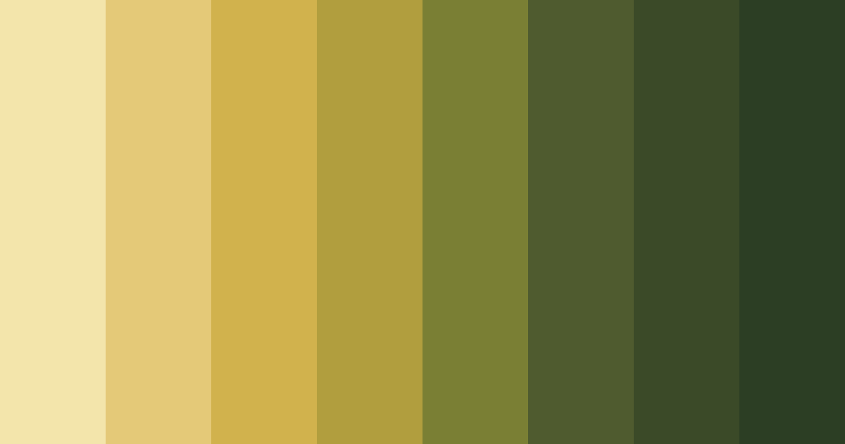 Download olive green color palette PNG image (landscape)