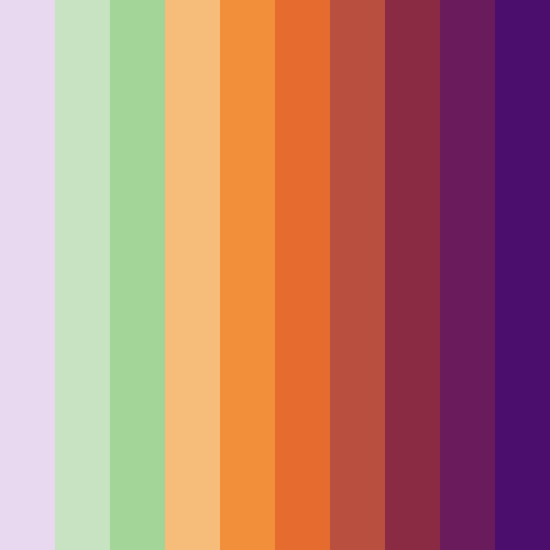 Download tropical harmony color palette PNG image (square)