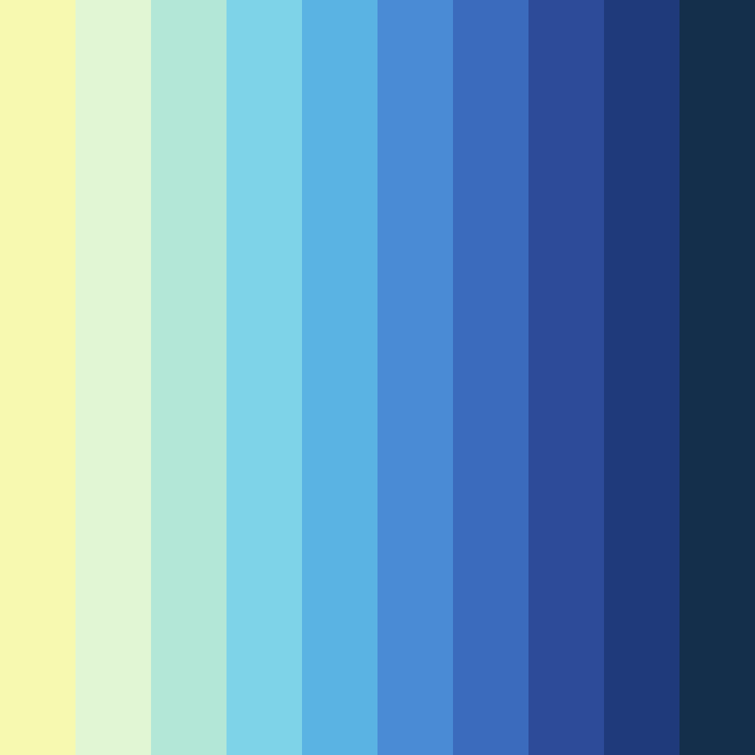 Download blue ocean color palette PNG image (square)