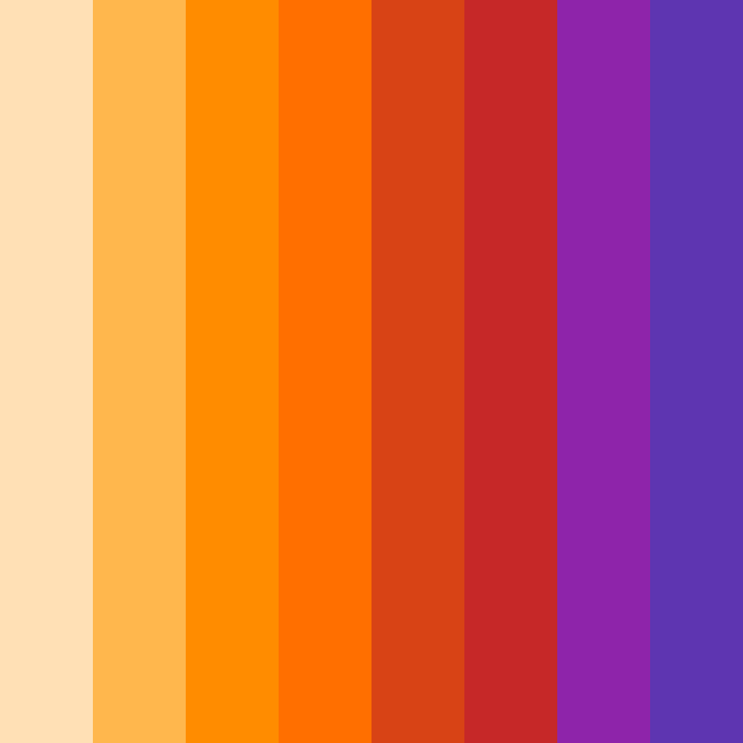 Download sunset orange color palette PNG image (square)