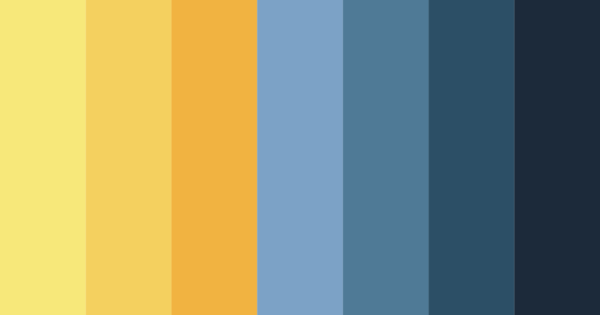 Download golden blue color palette PNG image (landscape)