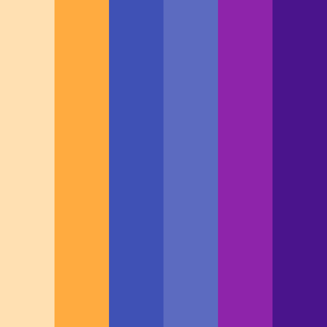 Download orange blue violet mix color palette PNG image (square)