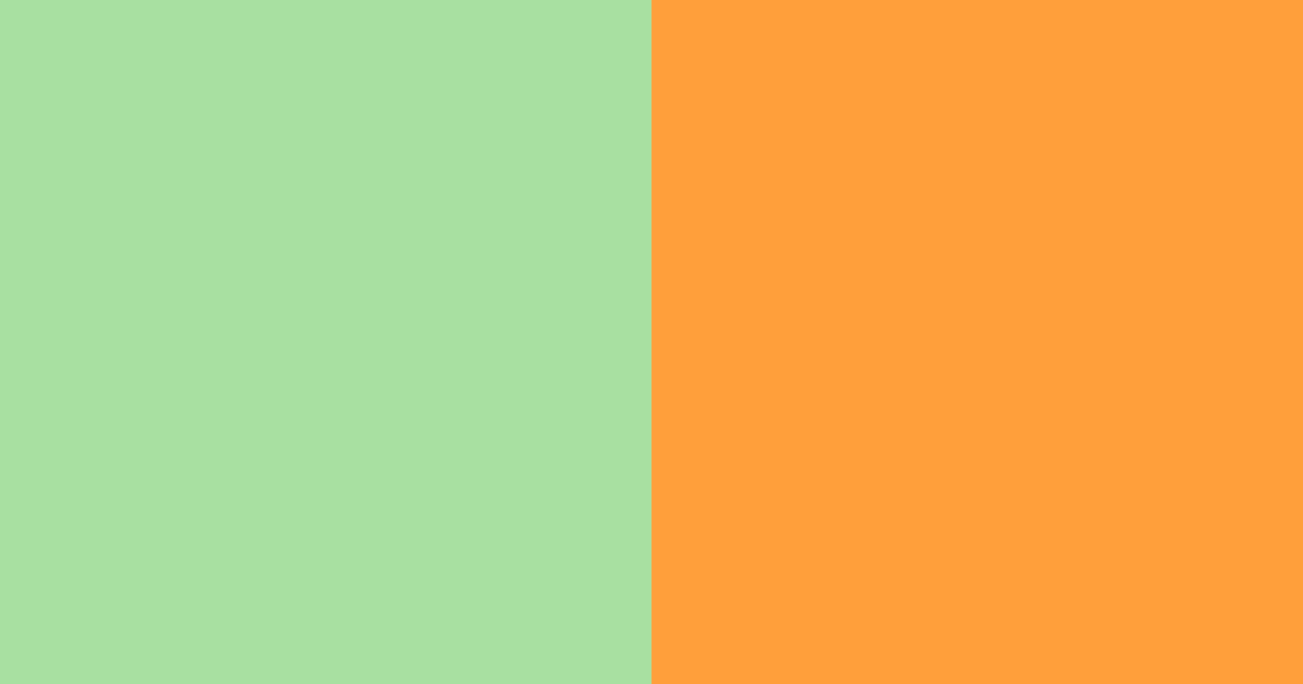 Download green and orange delight color palette PNG image (landscape)