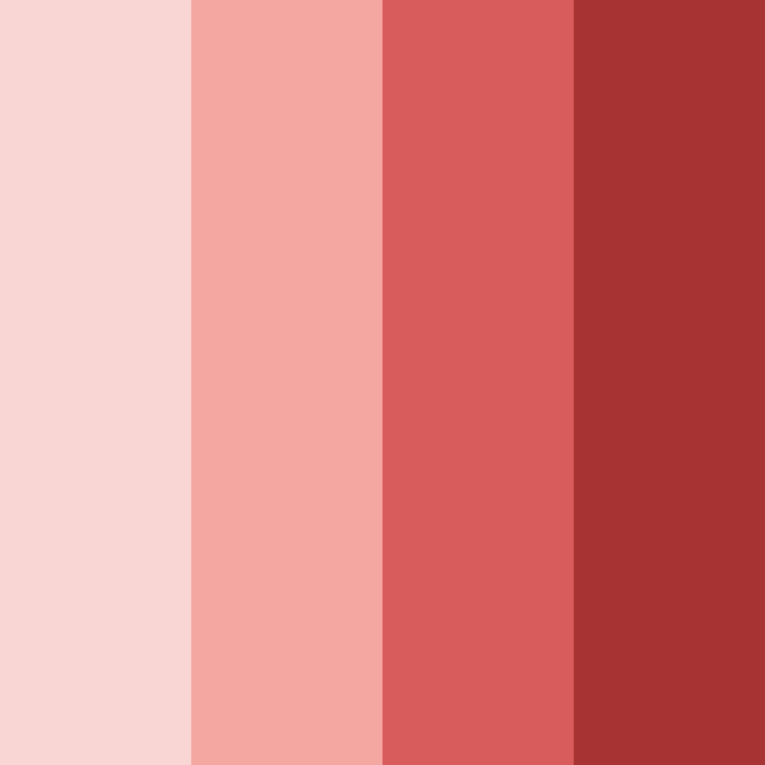 Download red and white harmony color palette PNG image (square)