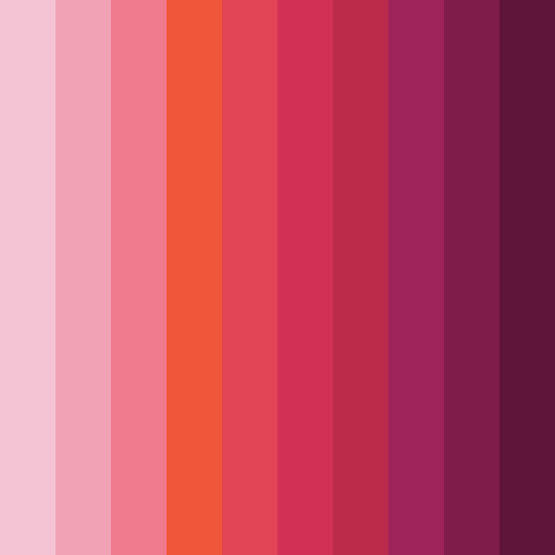 Download rosy sunset serenade color palette PNG image (square)