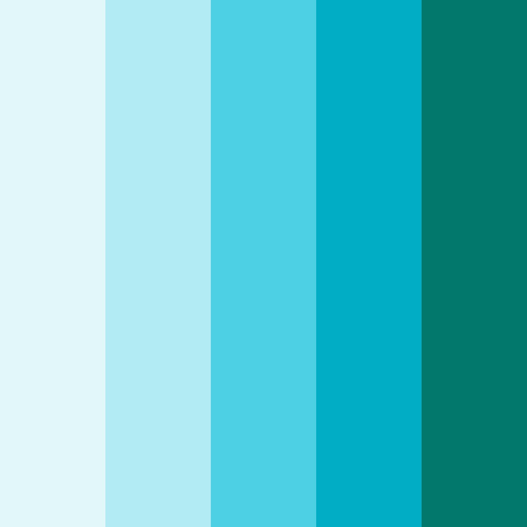 Download teal cornerstone color palette PNG image (square)