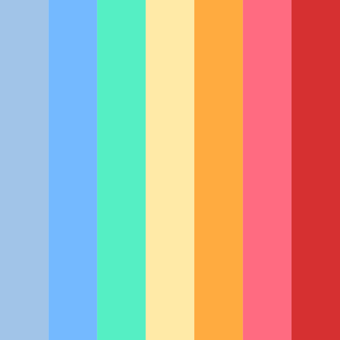 Download nautical sunset color palette PNG image (square)