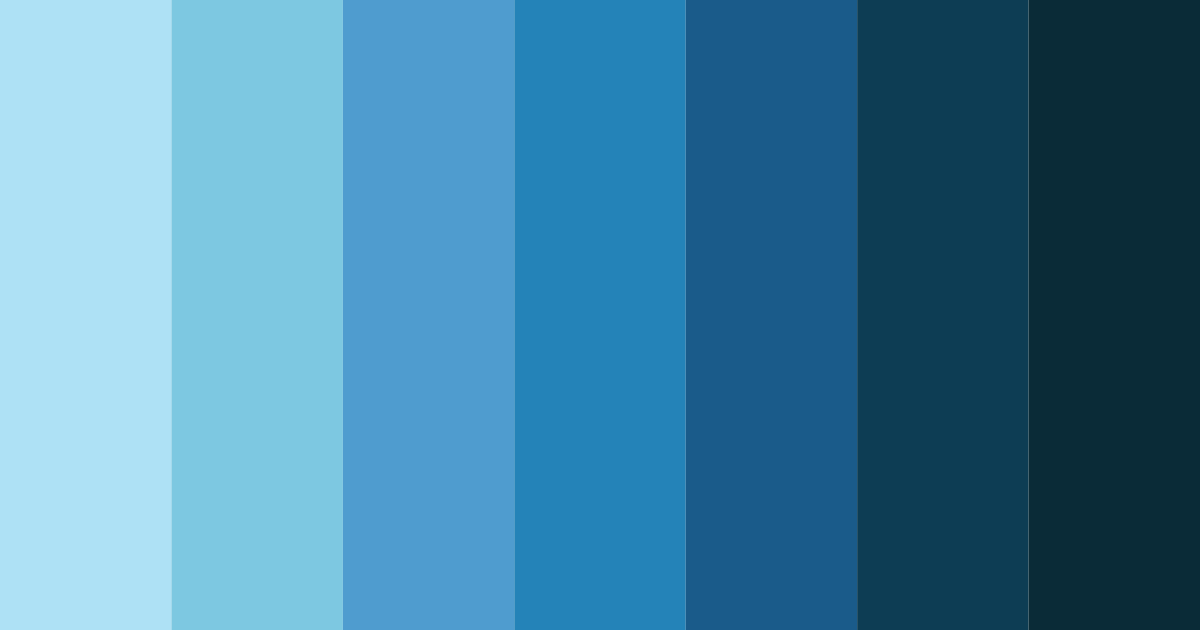 Download blue ocean color palette PNG image (landscape)