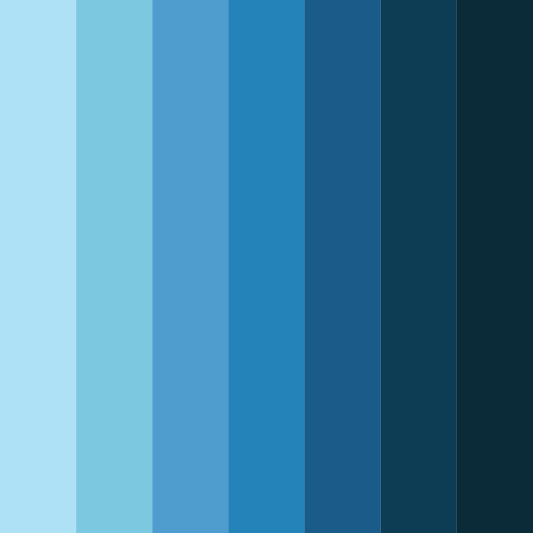 Download blue ocean color palette PNG image (square)