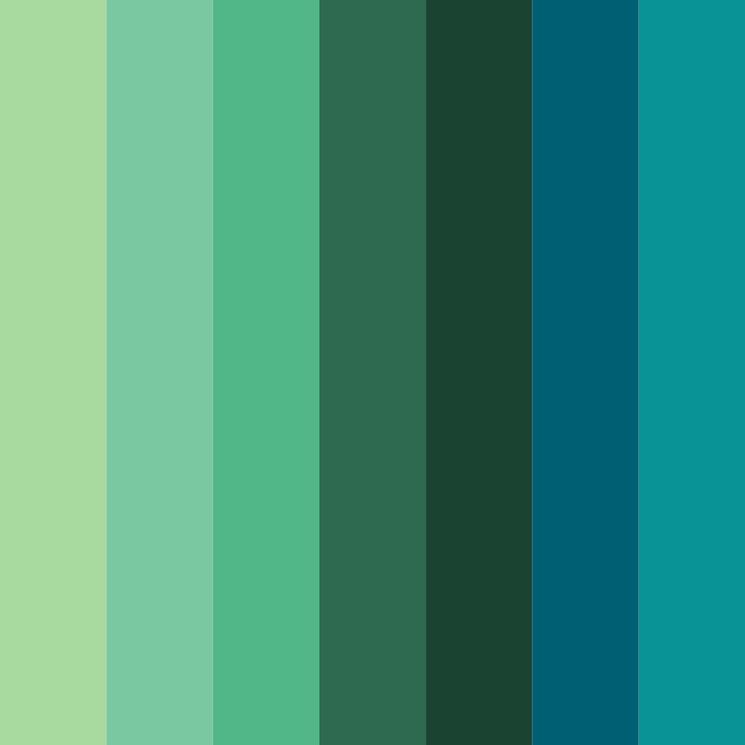 Download verdant depths color palette PNG image (square)