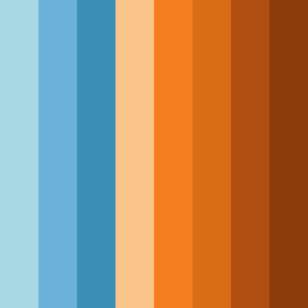 Download blue orange sunset color palette PNG image (square)