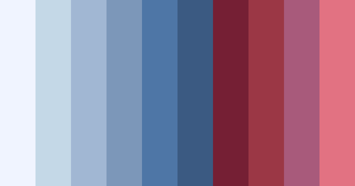 Download blue burgundy color palette PNG image (landscape)