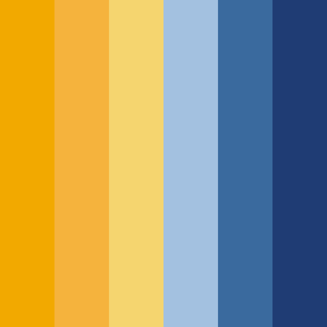 Download blue gold sunset color palette PNG image (square)