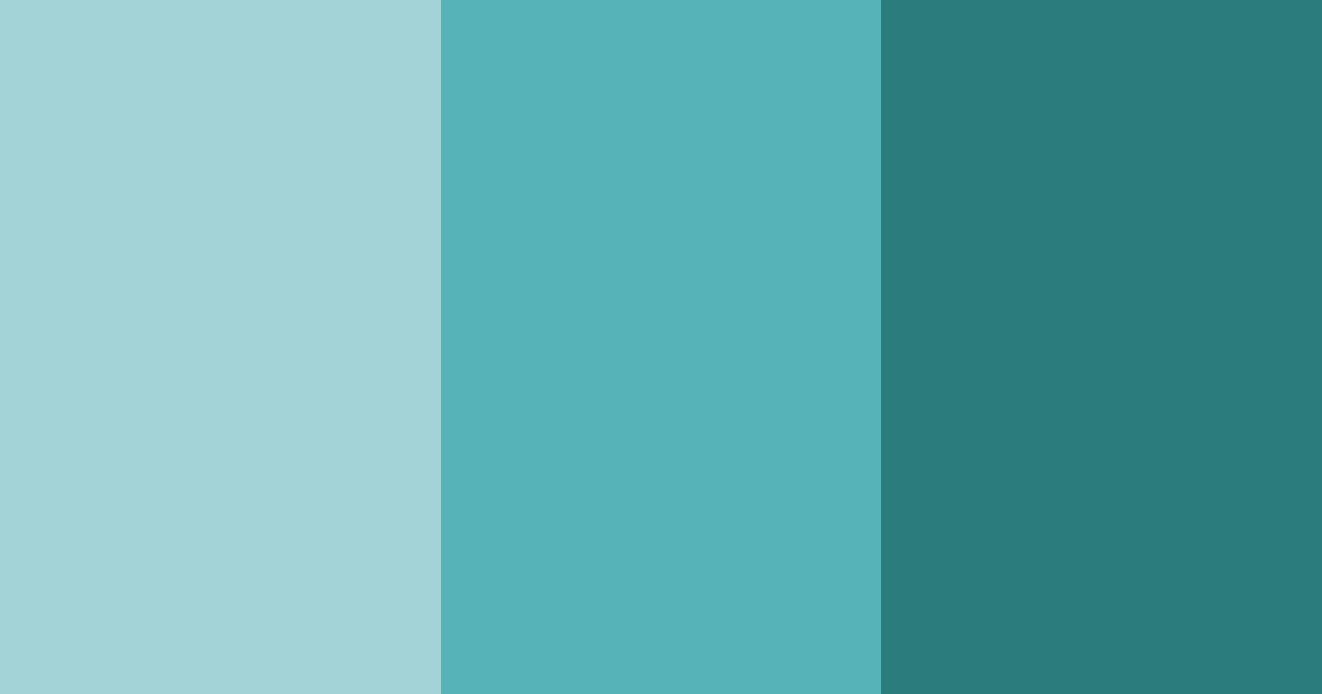 Download teal shades color palette PNG image (landscape)