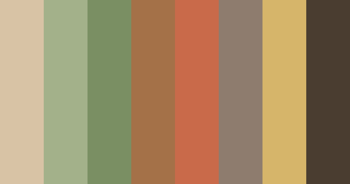 Download earthy embrace color palette PNG image (landscape)