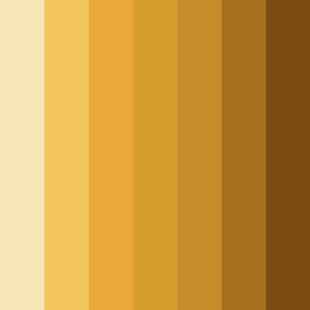 Download golden honey color palette PNG image (square)