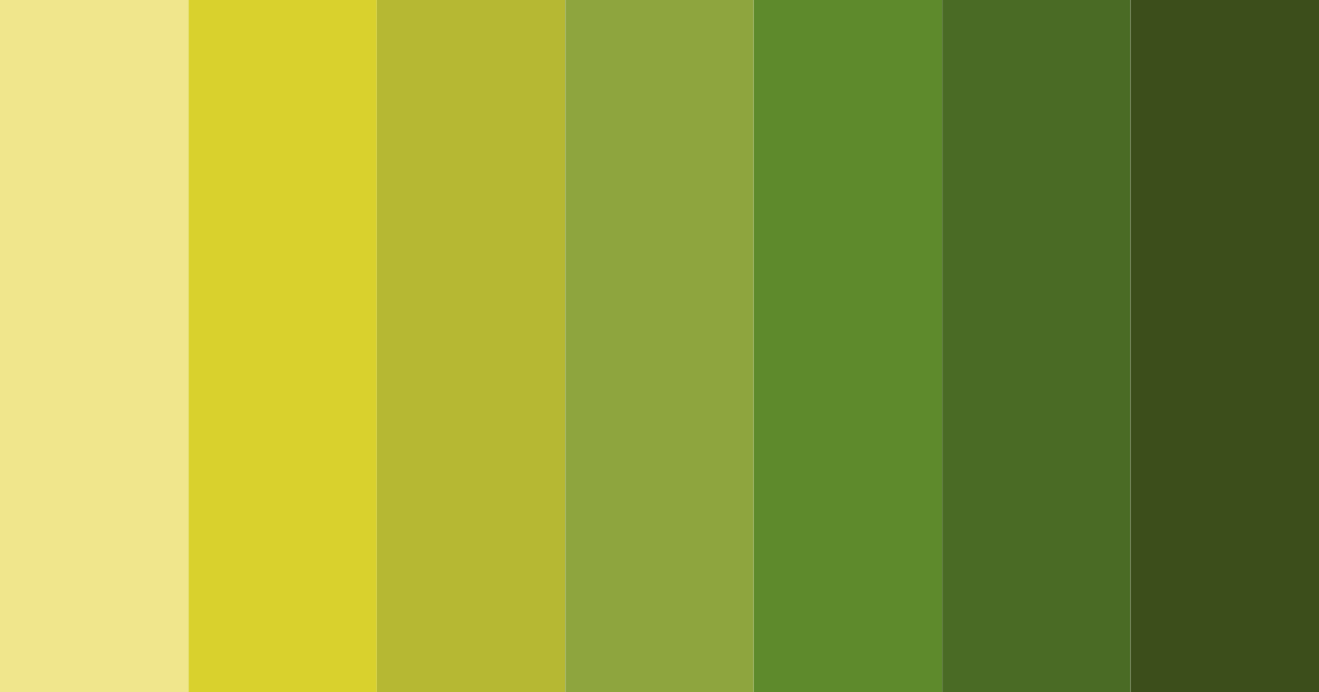 Download shades of yellow green color palette PNG image (landscape)