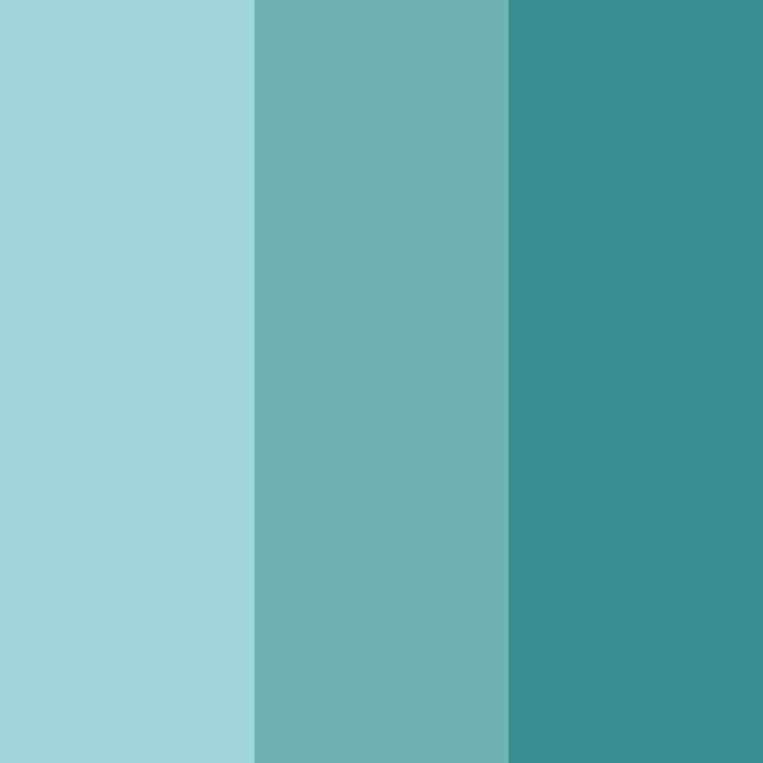 Download teal shades color palette PNG image (square)