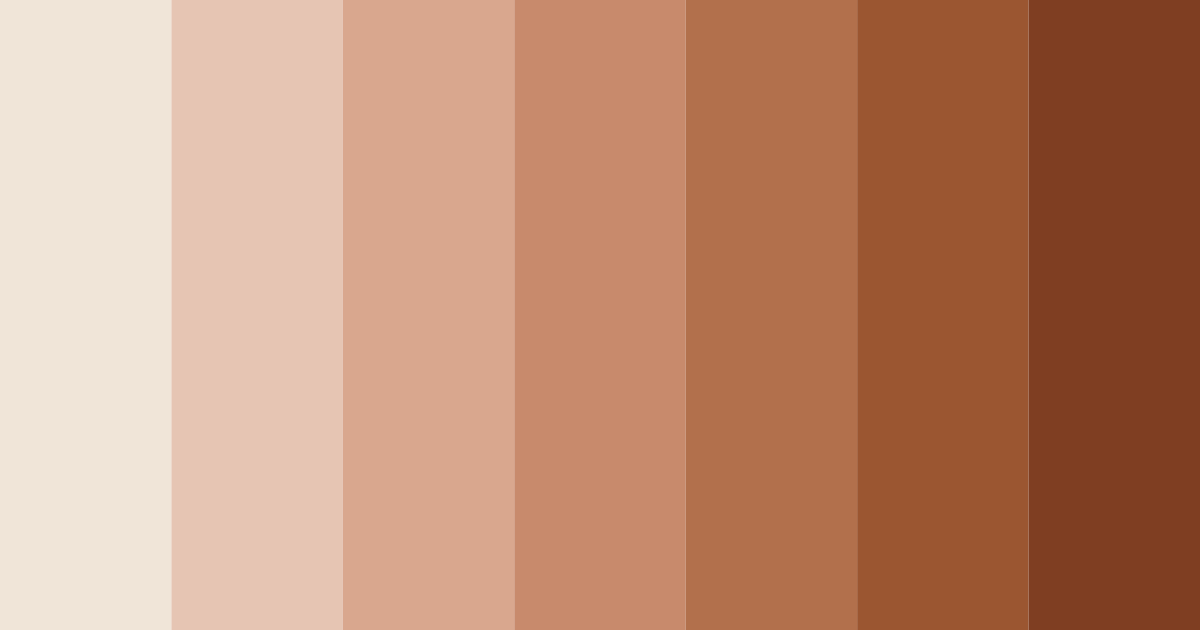 Download shades of brown color palette PNG image (landscape)