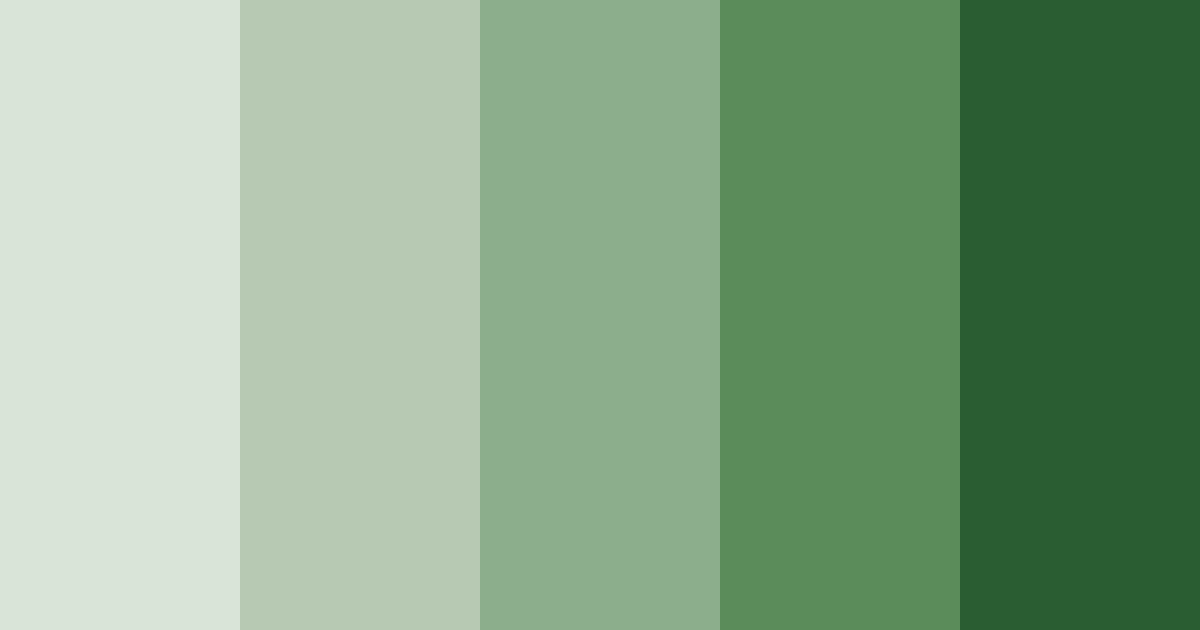 Download shades of green sage color palette PNG image (landscape)
