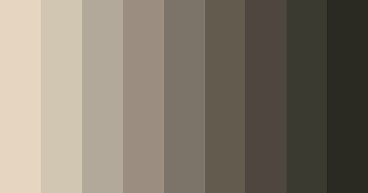 Download shades of brown color palette PNG image (landscape)