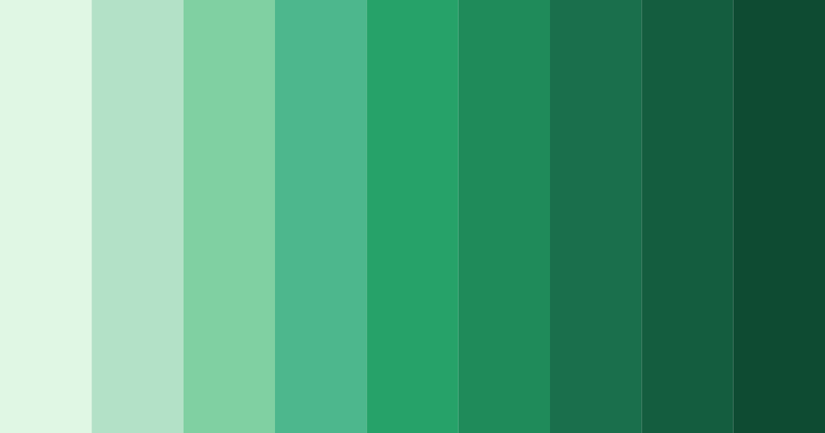 Download crisp green harmony color palette PNG image (landscape)