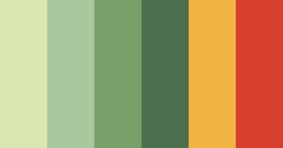 Download sunlit forest harmony color palette PNG image (landscape)