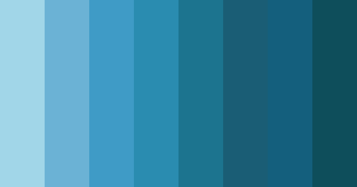 Download blue water color palette PNG image (landscape)