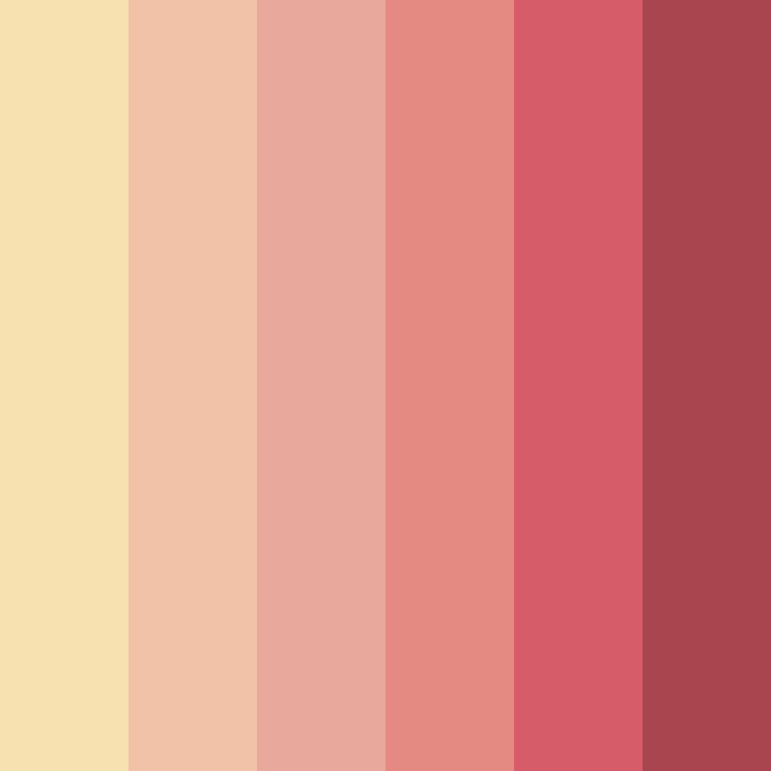 Download blushing sunset color palette PNG image (square)