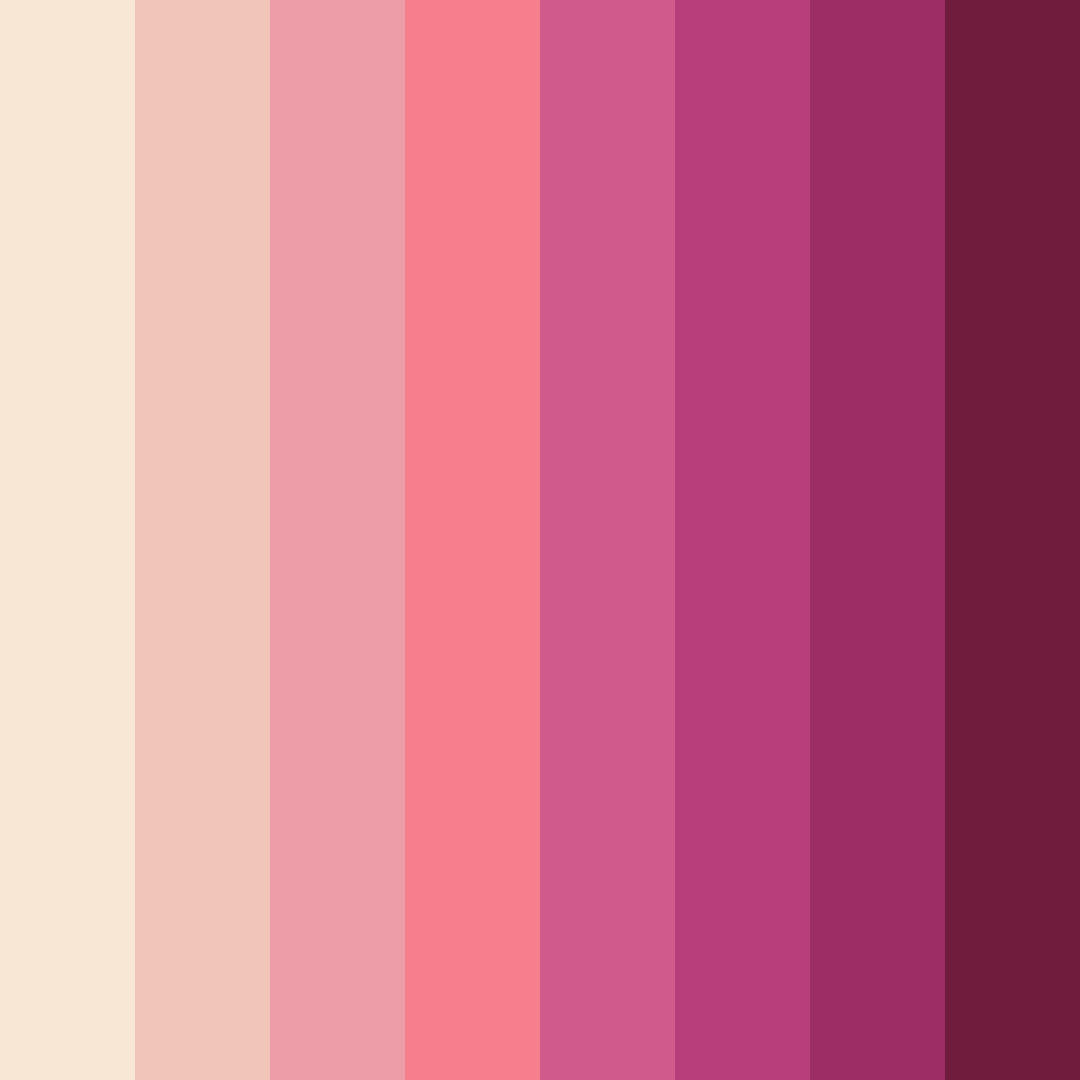Download blushing romance color palette PNG image (square)
