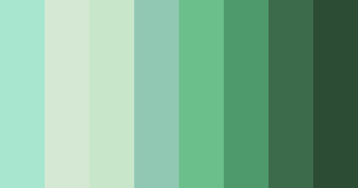 Download forest green serenity color palette PNG image (landscape)