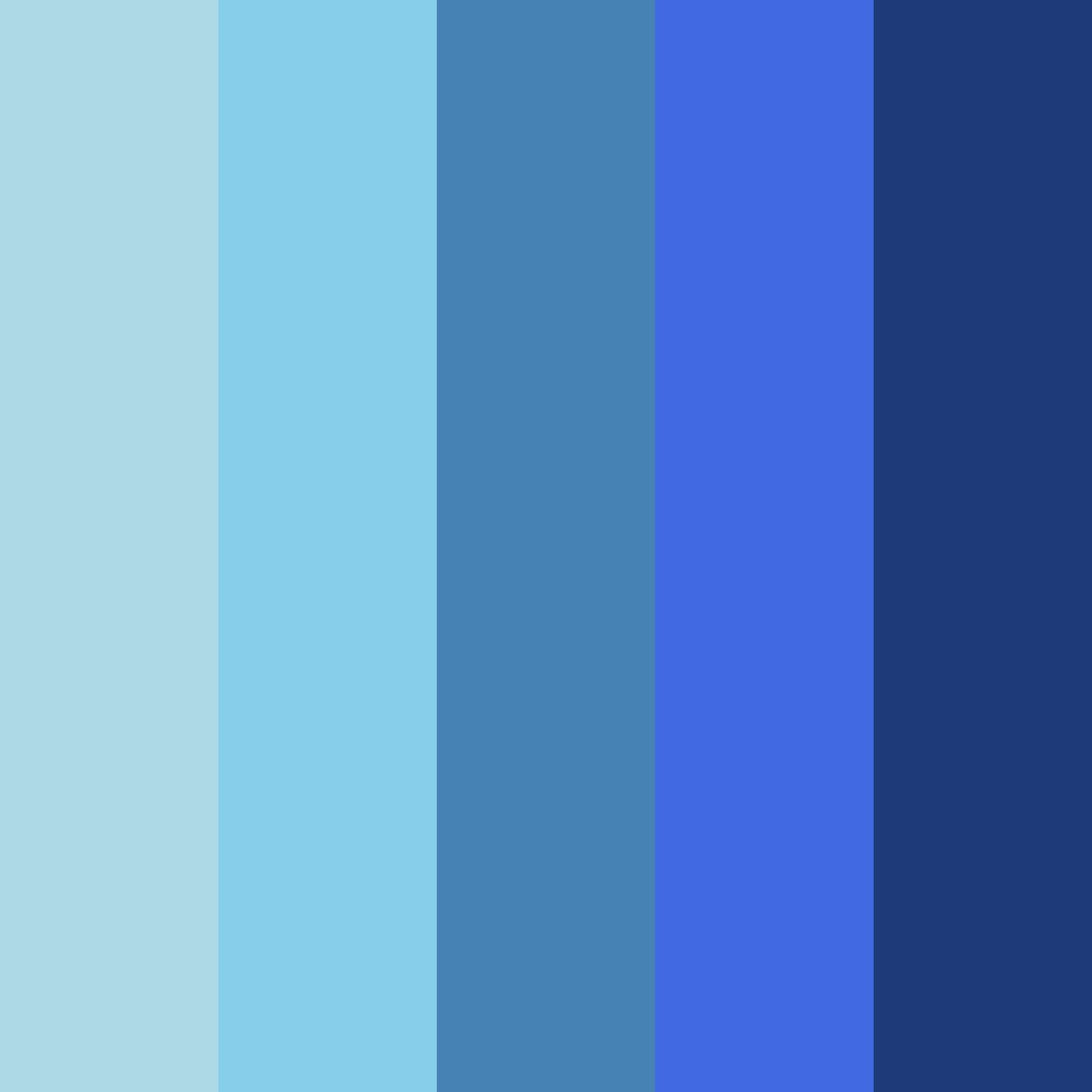Download steel blue shades color palette PNG image (square)